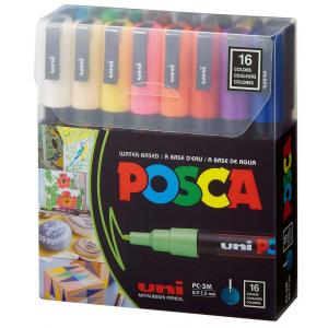 POSCA Paint Pens PC-3M - Set Of 16 Basic [PXPC3M16SET]