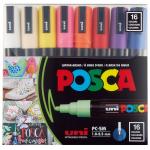 POSCA Paint Pens PC-5M - Set Of 16 Basic [PXPC5M16SET]