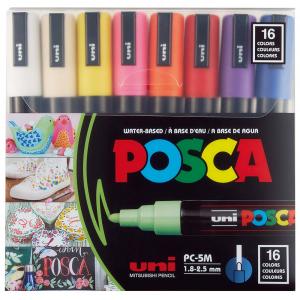 POSCA Paint Pens PC-5M - Set Of 16 Basic [PXPC5M16SET]