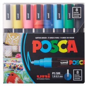 POSCA Paint Pens PC-5M - Set Of 8 Basic [PXPC5M8SET]