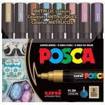 POSCA Paint Pens PC-5M - Set Of 8 Metallic Colors [PX292045000]