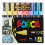 POSCA Paint Pens PC-5M - Set Of 8 Soft Colors [PX249219000]