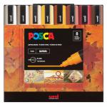 POSCA Paint Pens PC-5M - Set Of 8 Warm Colors [PX302984000]