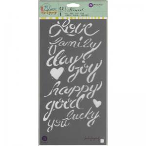 Prima 6" x 12" Bloom Stencil - Phrases [980436]