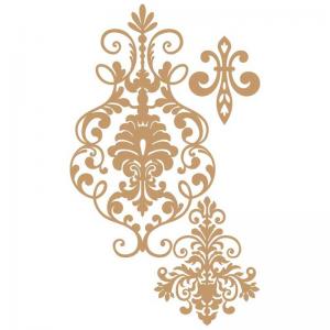 Prima Decorative Chipboard - Elegant Damask [647315]