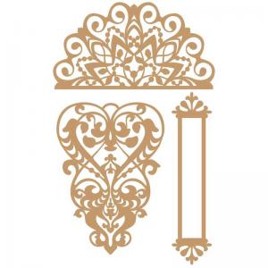 Prima Decorative Chipboard - Lace & Heart [647322]