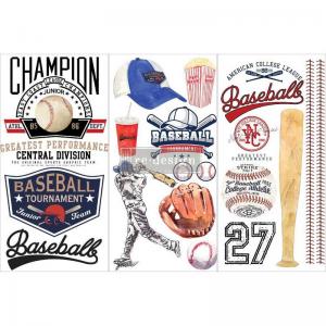 Prima Re-Design Décor Transfers - Baseball [656706]