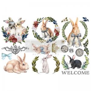 Prima Re-Design Décor Transfers - Cottontail [653453]