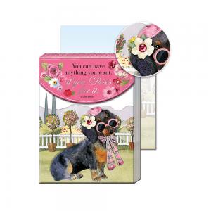 Punch Studio Pocket Notepad - Posh Pets Dressy Dachshund [42377]