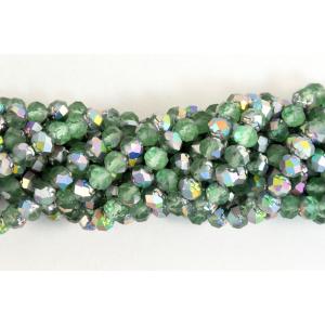 5/6mm Rosebud Firepolish Beads - [MV5050] Matte Peridot Vitral