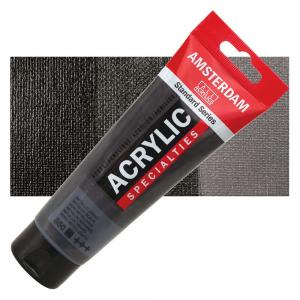 Royal Talens Amsterdam Acrylic Paint - LARGE 120ml Tube - Metallic Black [850]