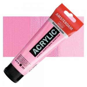 Royal Talens Amsterdam Acrylic Paint - LARGE 120ml Tube - Quinacridone Rose Light [385]