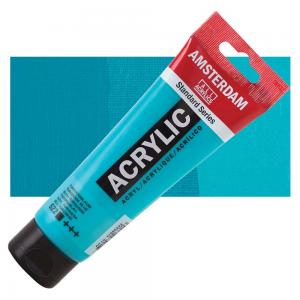 Royal Talens Amsterdam Acrylic Paint - LARGE 120ml Tube - Turquoise Blue [522]