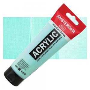 Royal Talens Amsterdam Acrylic Paint - LARGE 120ml Tube - Turquoise Green Light [660]