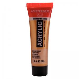 Royal Talens Amsterdam Acrylic Paint - 20ml Tube - Deep Gold [803]