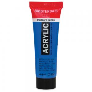 Royal Talens Amsterdam Acrylic Paint - 20ml Tube - Metallic Blue [834]