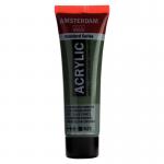 Royal Talens Amsterdam Acrylic Paint - 20ml Tube - Olive Green Deep [622]