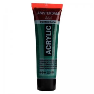 Royal Talens Amsterdam Acrylic Paint - 20ml Tube - Permanent Green Deep [619]