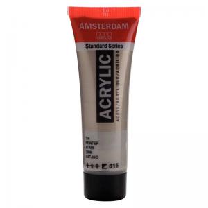 Royal Talens Amsterdam Acrylic Paint - 20ml Tube - Pewter [815]