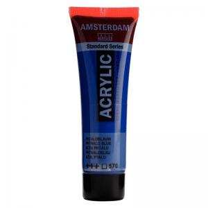 Royal Talens Amsterdam Acrylic Paint - 20ml Tube - Phthalo Blue [570]