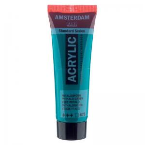 Royal Talens Amsterdam Acrylic Paint - 20ml Tube - Phthalo Green [675]