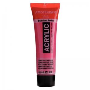 Royal Talens Amsterdam Acrylic Paint - 20ml Tube - Quinacridone Rose [366]