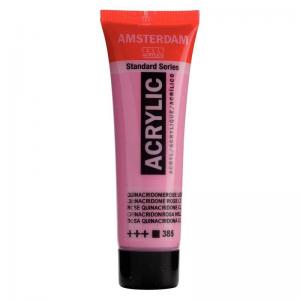 Royal Talens Amsterdam Acrylic Paint - 20ml Tube - Quinacridone Rose Light [385]