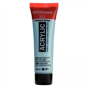 Royal Talens Amsterdam Acrylic Paint - 20ml Tube - Sky Blue Light [551]