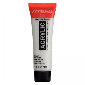 Royal Talens Amsterdam Acrylic Paint - 20ml Tube - Zinc White [104]