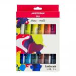 Royal Talens Amsterdam Acrylic Paint - Set Of 12 Landscape - 20ml Tubes [17820602]