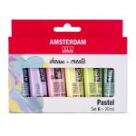 Royal Talens Amsterdam Acrylic Paint - Set Of 6 Pastel - 20ml Tubes [17820503]