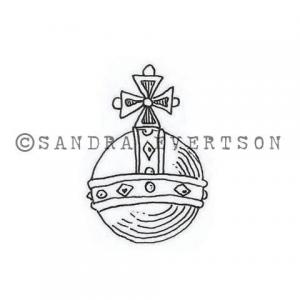 RubberMoon Sandra Evertson Stamp - Globus [SE6023D]