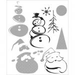 Stampers Anonymous/Tim Holtz Unmounted Rubber Stamps - [CMS204] Halftone Christmas