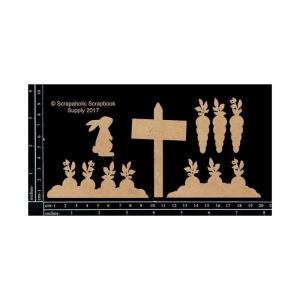 Scrapaholics Chipboard - Carrot Patch