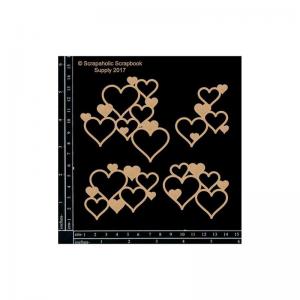 Scrapaholics Chipboard - Heart Clusters