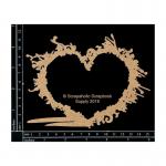 Scrapaholics Chipboard - Heart Splatter Frame
