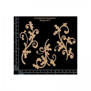 Scrapaholics Chipboard - Holly Flourishes