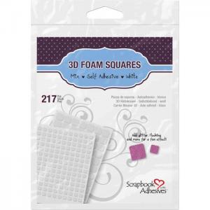 Scrapbook Adhesives 3D Self-Adhesive Foam Squares Variety Pack - White [01614]
