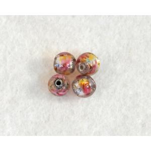 6 mm Silver Foil Flower Beads - Amethyst [2006]