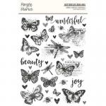 Simple Stories Simple Vintage Essentials Collection - Rub Ons - Butterflies [20426]