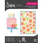 Sizzix 25th Birthday Collection - Catherine Pooler Designs Stencils & Thinlits - Let's Eat Cake! [667129]