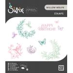 Sizzix 25th Birthday Collection - Willow Wolfe Stamps - Birthday Blooms [667128]