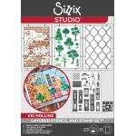 Sizzix Studio - Layered Stencil & Stamp Set - City Life [666856]