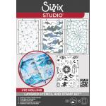 Sizzix Studio - Layered Stencil & Stamp Set - Dreamscape [666855]