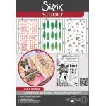 Sizzix Studio - Layered Stencil & Stamp Set - Feed Your Soul [666755]