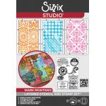 Sizzix Studio - Layered Stencil & Stamp Set - Mark Montano, Built It [666957]