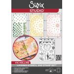 Sizzix Studio - Layered Stencil & Stamp Set - Western [666854]