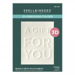 Spellbinders 3D Embossing Folder - Beveled A Gift For You A2 Cardfront [E3D-093]
