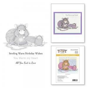 Spellbinders / House Mouse Cling Stamp Set - Knit One [RSC-020]