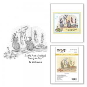 Spellbinders / House Mouse Cling Stamp Set - Merry Little Christmas [RSC-037]